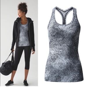 Lululemon Cool Racerback Il Luon Spray Jacquard Tank Top
